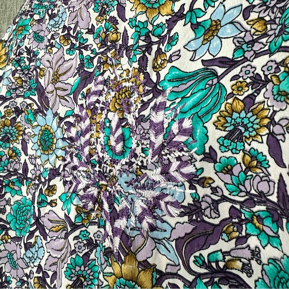 Soft Surroundings Multicolor Floral Swim Cover-Up - Picture 9 of 13